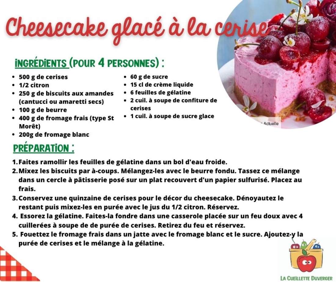Cheesecake glac&eacute; &agrave; la cerise